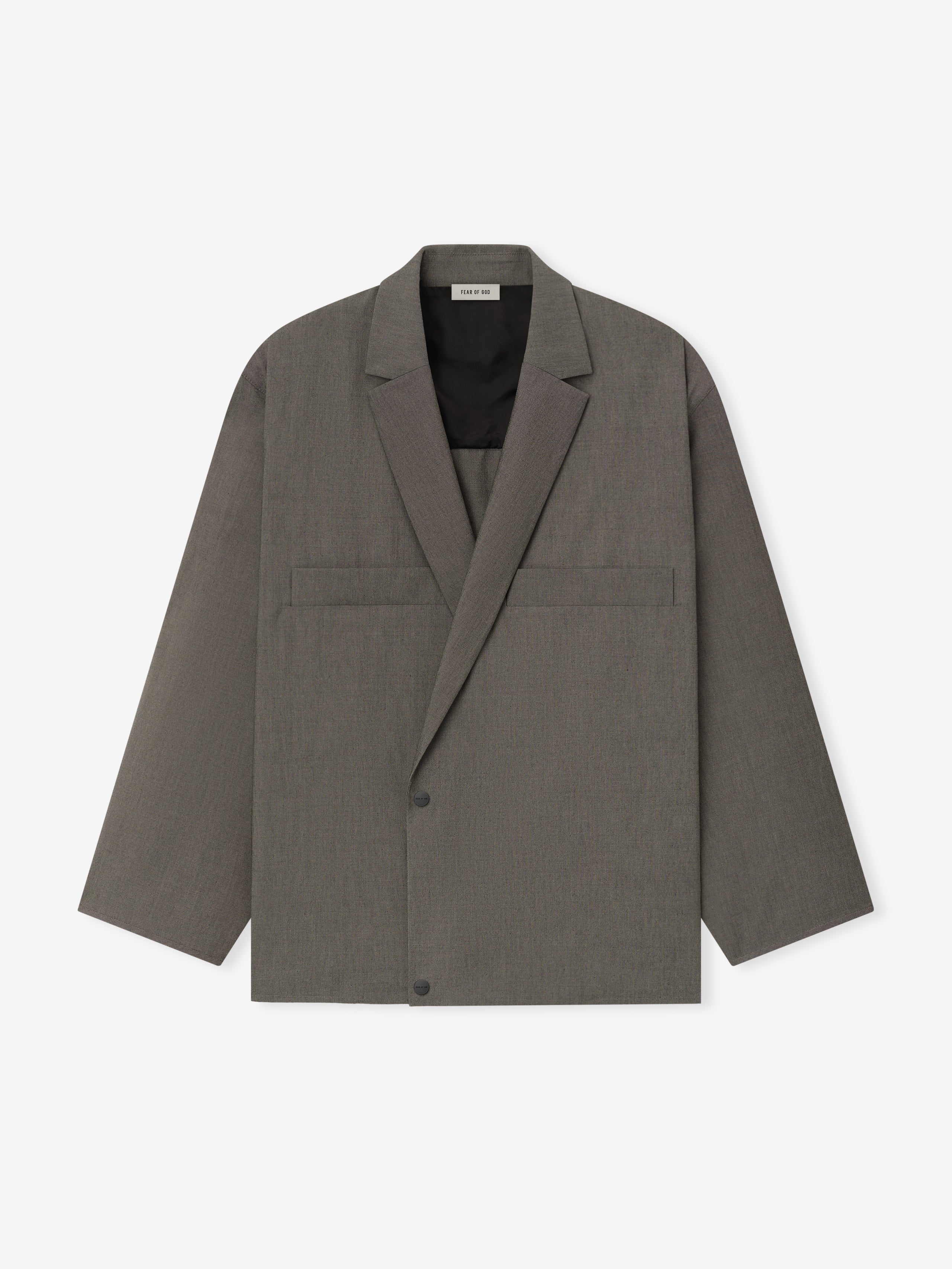 Cotton Wool Oxford Shirt Jacket